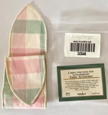 Longaberger single Large Handle Tie Pastel Plaid with Bag 2438448