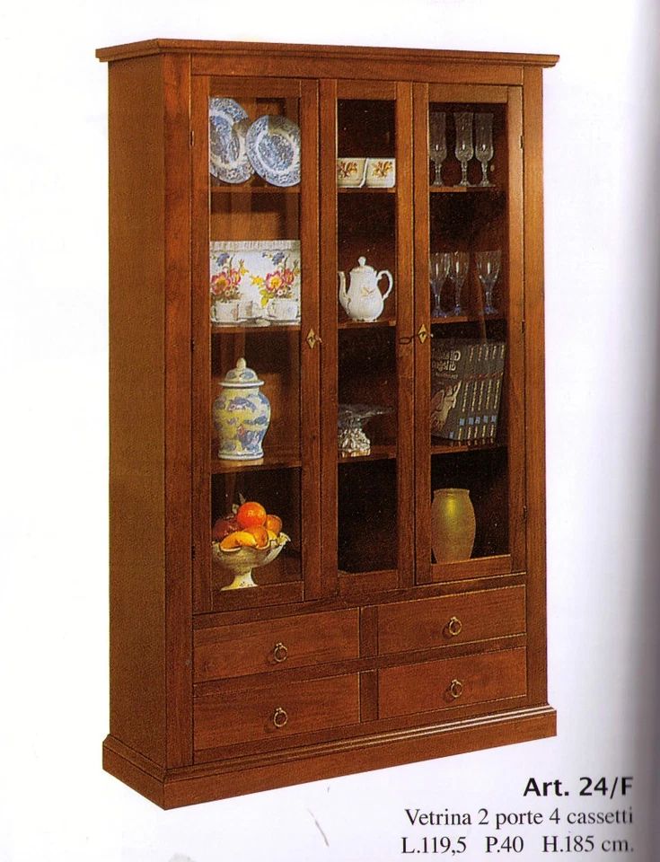 VETRINA DISPENSA CRISTALLIERA CREDENZA LIBRERIA ARTE POVERA IN VARI COLORI - Immagine 1 di 1