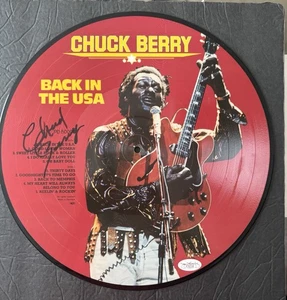 CHUCK BERRY SIGNED AUTOGRAPH VINYL RECORD JSA COA PICTURE DISC BACK IN THE USA - Picture 1 of 4