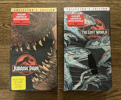 Jurassic Park & The Lost World VHS Collectors Edition 2 Box Sets TESTED - Image 1 of 4