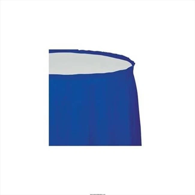Creative Converting 743147 14 Ft. Cobalt Plastic Tableskirt - Case of 6 - Image 1 of 1
