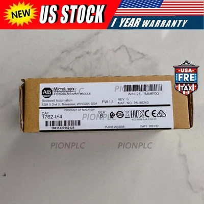 Módulo de entrada analógica AB 1762-IF4 MicroLogix 4 canales nuevo sellado de fábrica EE. UU. - Imagen 1 de 3