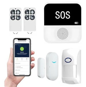 Wifi Smart Alarm Kit, Sistema di Allarme di Sicurezza Domestica, 4 Pezzi  - Foto 1 di 4