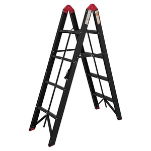 Black 4 step aluminium collapsible box ladder with carry bag - Caravan RV Parts - Foto 1 di 7