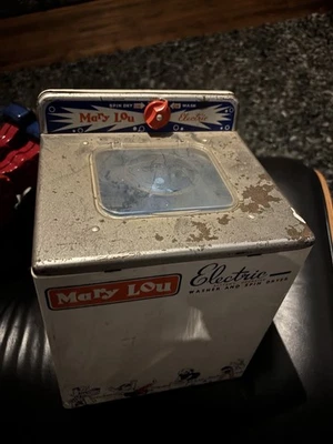 vintage 1950's chad valley "mary lou" tin plate washer & spin dryer toy - Image 1 of 4