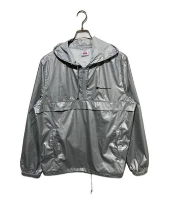 SUPREME      × Champion              Half Zip Windbreake Silver - Image 1 of 3