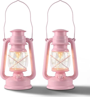 Linterna LED Rosa Vintage con 20 Luces LED Cable Plateado, Apta para Hogar... Foto 1 de 4