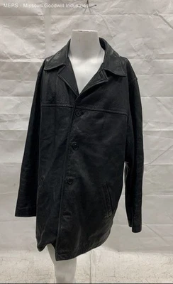 Jaqueta de couro pesada preta maciça masculina Paradox tamanho GG - Imagem 1 de 4