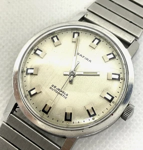 SAFIRA AUTOMATIC HERRENUHR vintage UHR 60s 70s LÄUFT! TOP ZUSTAND! - Picture 1 of 10