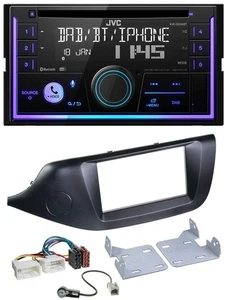 JVC MP3 USB 2DIN DAB Bluetooth CD Autoradio für Kia Ceed (ab 12) schwarz - Bild 1 von 8