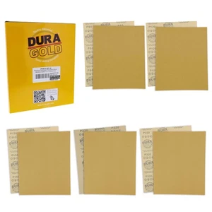 10 Dura-Gold Sandpaper Full 9" x 11" Sheets, 2 Each 80, 120, 150, 220, 320 Grit - Picture 1 of 5