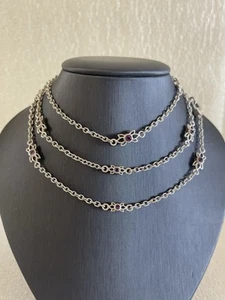 Juddi Ripka 36” Long sterling silver necklace high-quality silver - Picture 1 of 13