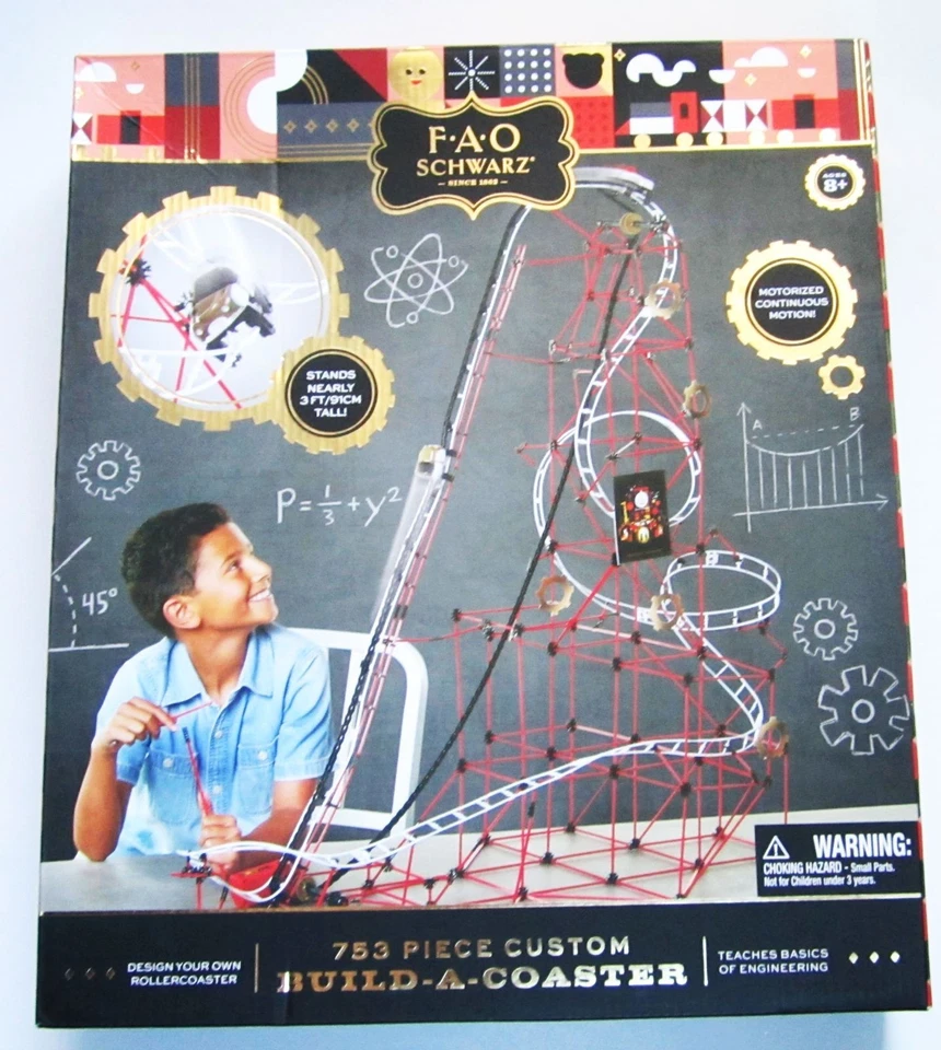 FAO Schwarz Build-A-Coaster Motorizado Toy Building Set NUEVO Rollercoaster STEM Foto 1 de 4