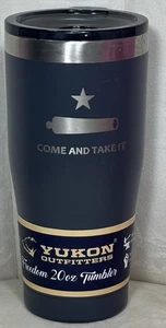 Vaso Yukon Outfitters Freedom 20 oz Ven y tómalo gris acero inoxidable aislado - Imagen 1 de 7