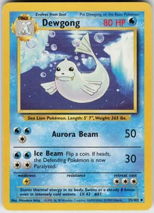 Pokemon Dewgong 025/102 Base Set cartas poco comunes - Imagen 1 de 2