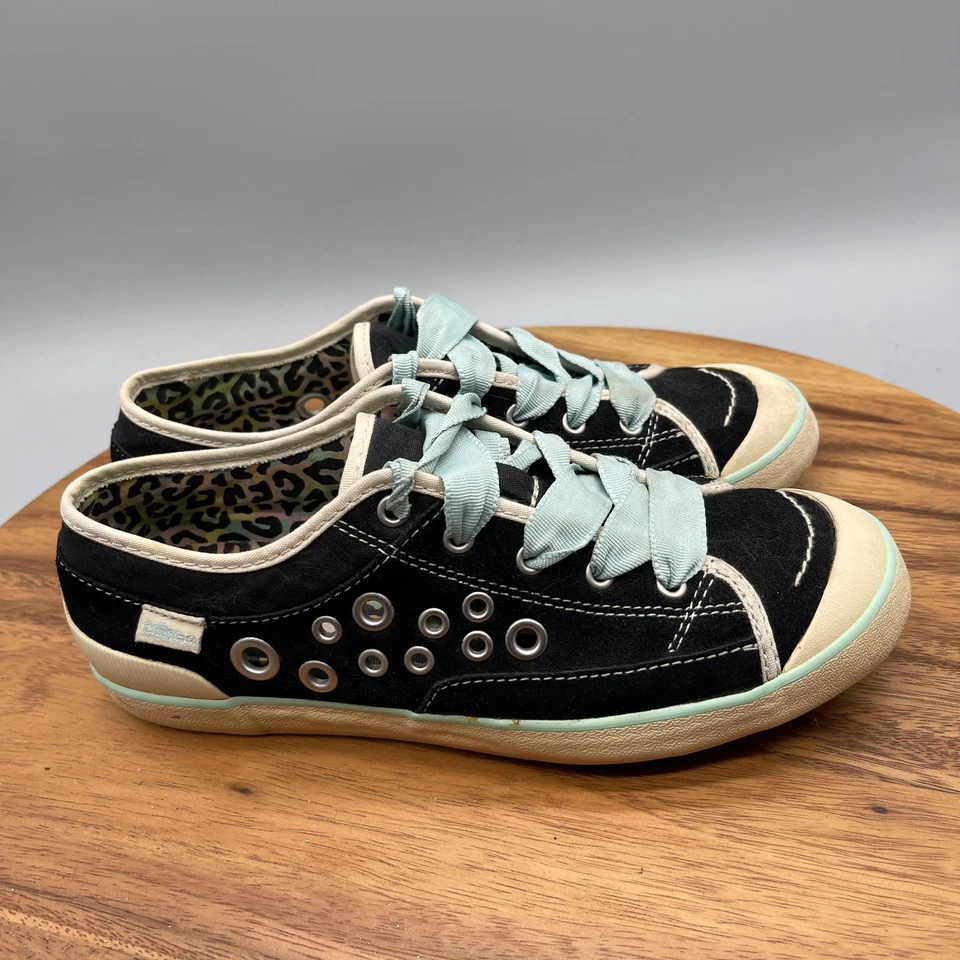 Zapatos sencillos para mujer talla 8 negros informales cómodos para caminar zapatillas con estampado de animales Foto 1 de 4