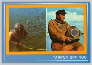 Tarpon Springs FL Esponja Buzo Casco Traje Ascendente Barco San Nicolás Postal - Imagen 1 de 2
