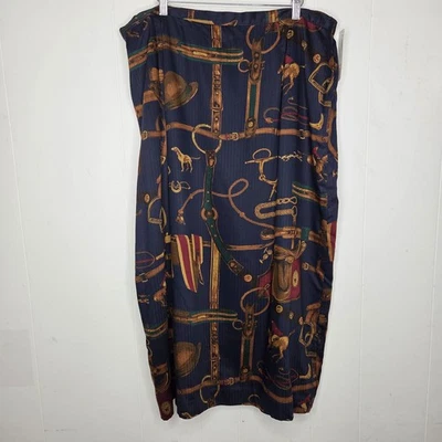 Pendleton Womens Equestrian Hunting Dog Midi Skirt Size 22W Preppy Old Money NWT - Image 1 of 4