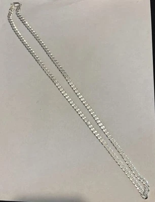 Collar de cadena italiana de plata de ley 925 de 26 pulgadas y 25,3 gramos para hombre Foto 1 de 3