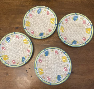 "Juego de 4 platos pequeños de 7"" Temptations By Tara Basket Weave Easter Egg" Foto 1 de 3