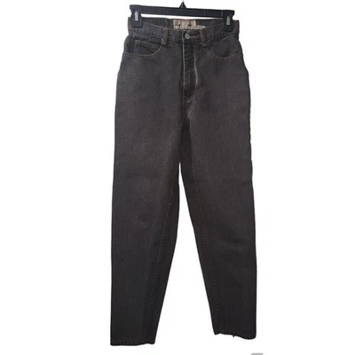 Jordache винтажный мама джинсы высокая талия лодыжки молнии черный джинсовые брюки - Изображение 1 из 4