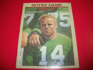 NOTRE DAME VS. MIAMI PROGRAM 10-6-1984 - GOOD CONDITION - Picture 1 of 5