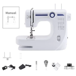 Mini Electric Sewing Machine 12 Stitches Multifunctional Home Double Thread - Picture 1 of 14