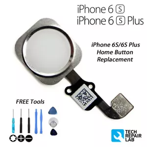 NEW iPhone 6S Complete Home Button Replacement with Gasket & Tools Silver/White - Picture 1 of 3