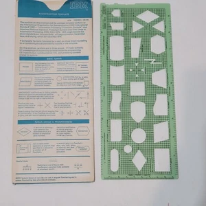 VINTAGE IBM BASIC FLOWCHARTING TEMPLATE ANSI DRAFTING PROGRAMMING SYSTEMS - Picture 1 of 7