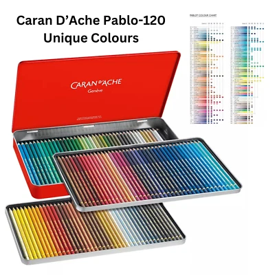 Caran D'Ache Pablo Artist Coloured Pencils Set Of 120 BRAND NEW