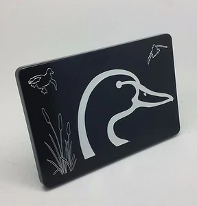 DUCK HUNT. ALUMINUM BILLET HITCH PLUG COVER 4 X 6 - Picture 1 of 2