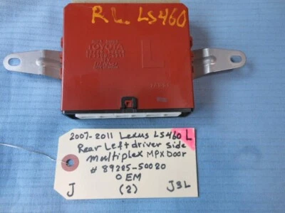 07-12 LEXUS LS460 MÓDULO MULTIPLEX PUERTA LADO CONDUCTOR TRASERO IZQUIERDO 89225-50020 OEM Foto 1 de 4