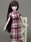 Checkered Cheongsam Made For 11.5'' 30Cm Doll Clothing 1/6 Toys Dress