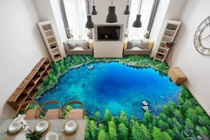 3D Forest Lake G835 Floor WallPaper Murals Wall Print Decal AJ Honey 2023 - Picture 1 of 5