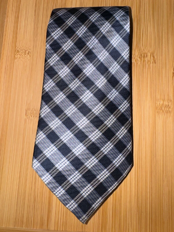 Corbata Pierre Cardin a Cuadros Azul Marino - 59L 4.0W Foto 1 de 2