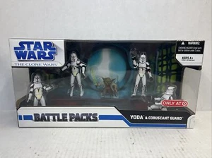 Star Wars The Clone War Battle Pack Yoda & Coruscant Guard Hasbro 2008 - Picture 1 of 4