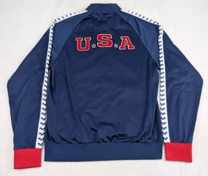 Giacca Team USA Swimming Arena Relax IV Uomo Grande Blu Navy Olimpiadi Nuova con etichette - Foto 1 di 11