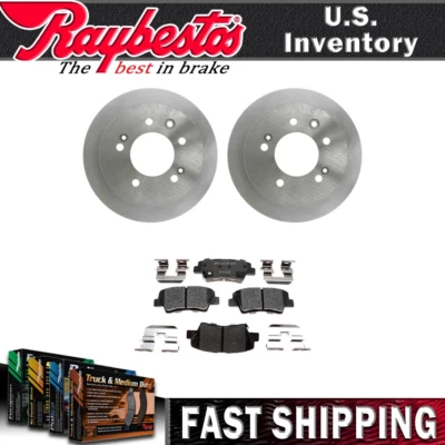 Rotores de freno traseros y pastillas de freno de cerámica con herrajes para Hyundai Elantra 2010 Foto 1 de 4