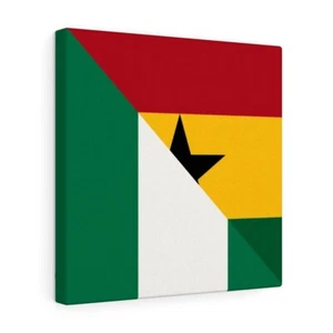Envolturas de galería de lienzo de bandera nigeriana de Ghana | Nigeria Ghana Naija - Imagen 1 de 14