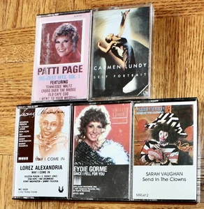 Lundy Page Alexandria Gorme Vaughan Soul Pop Vocal Jazz 5 Lot Cassette - Picture 1 of 3