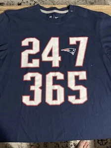 Nike New England Patriots 24/7/365 Shirt Men Sz Med Official NFL Football EUC - Picture 1 of 4