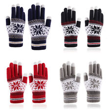 Jacquard Stretch Knit Gloves Woolen Knitting Full Finger Gloves Soft Warm