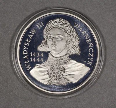 1992 Poland Silver 200000 Zlotych Wladyslaw Warnenczyk Proof - Image 1 of 2