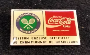 Spilla risvolto pubblicitario campionati britannici di tennis di Wimbledon Coca-Cola Coca-Cola - Foto 1 di 1