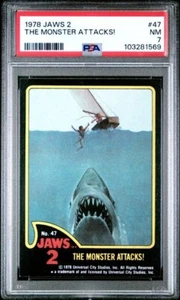 Película Jaws 2 1978 ¡Los ataques de monstruos! Roy Scheider SHARK Death 47 Low Pop PSA 7 - Imagen 1 de 2