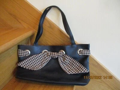 Bolso Cartera Longaberger Negro Caqui Cuadros Ojal Tejido Acento *Envío incluido* Foto 1 de 4