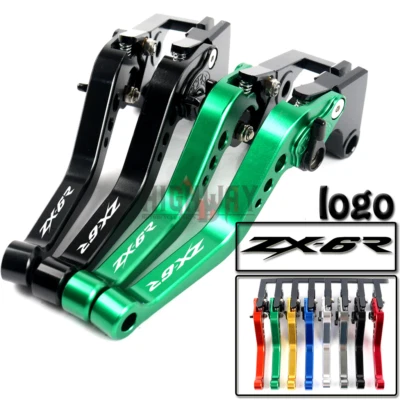  Palanca de freno de embrague ajustable de aluminio CNC para Kawasaki ZZR600 ZX-6R 90-04 nueva Foto 1 de 4