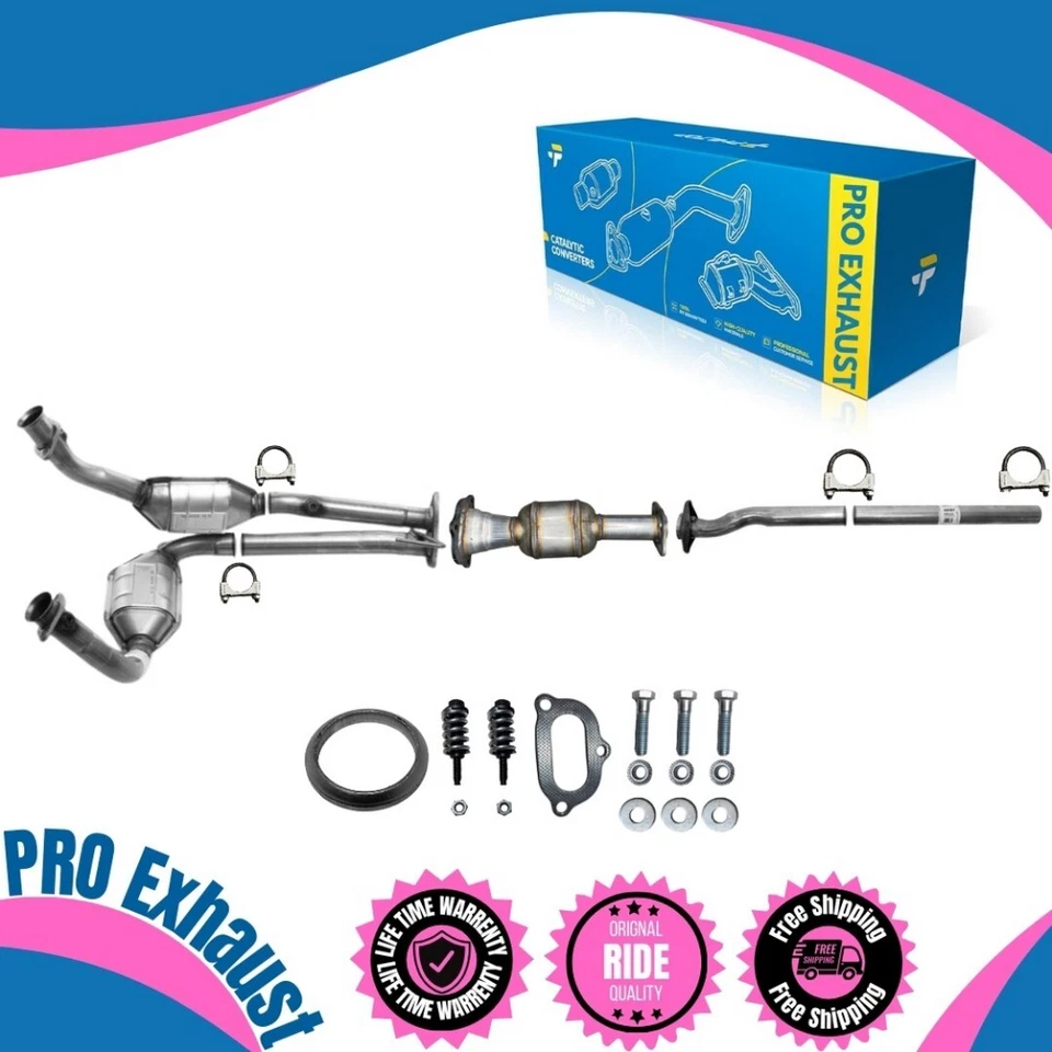 Catalítico en Y delantero + gato trasero + tubo de escape para Mazda B3000 2004-2005 3,0 L 126" WB Foto 1 de 4