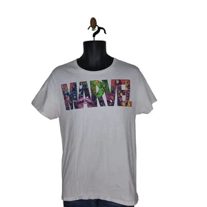 Marvel Tshirt Herren Gr. M Kurzarm Logo Animation Weiß Alltag - Bild 1 von 6