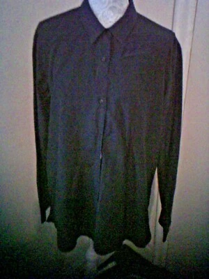 Blusa mujer Gap pura seda lavada azul marino manga larga talla XL. Clásico. Foto 1 de 4